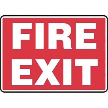 Accuform Exit Sign, Adhesive Poly, 10 in W, 7 in H MEXT590VS